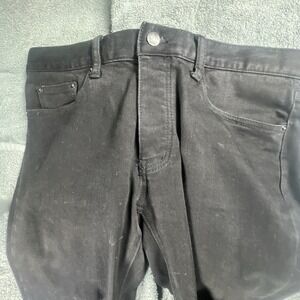 mnml Pants Mens 34 Fits 36x34 Black 100% Cotton Zip Ankle Skinny Fit ButtonFly